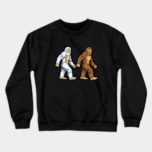 Bigfoot and Yeti best friends,Sasquatch Crewneck Sweatshirt